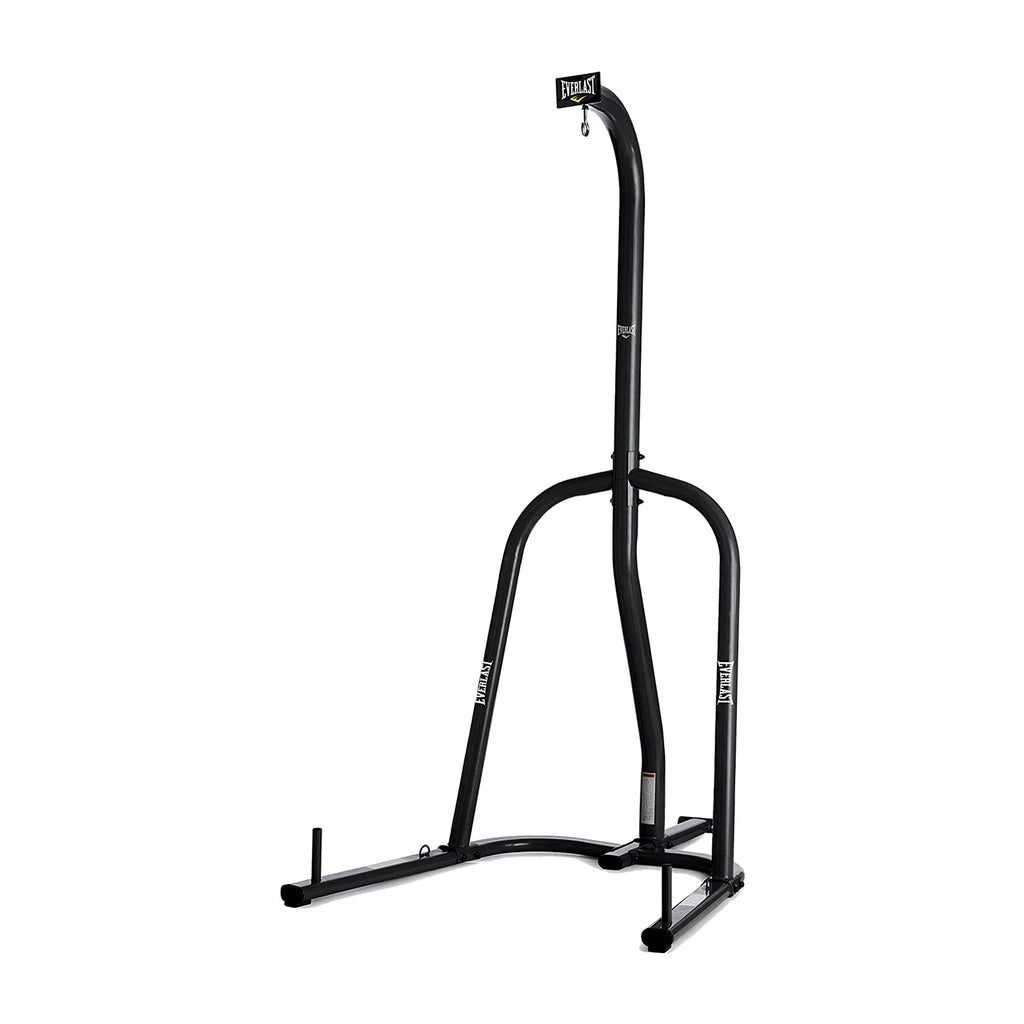 Single Station Heavy-Duty Punching Bag Stand, Powder-Coated Steel, 100 Lb Capacity, Black