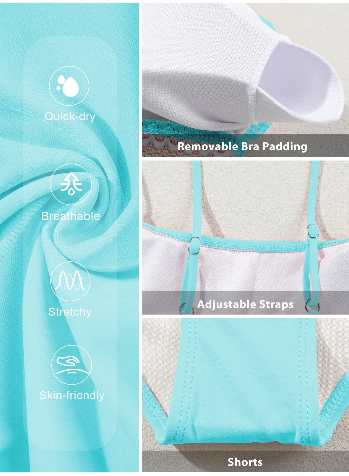 Bikinis for Women High Waisted Bathing Suits for Women Two Piece Tummy Control Swimsuits Adjustable Spaghetti Straps Bikini Swimwear