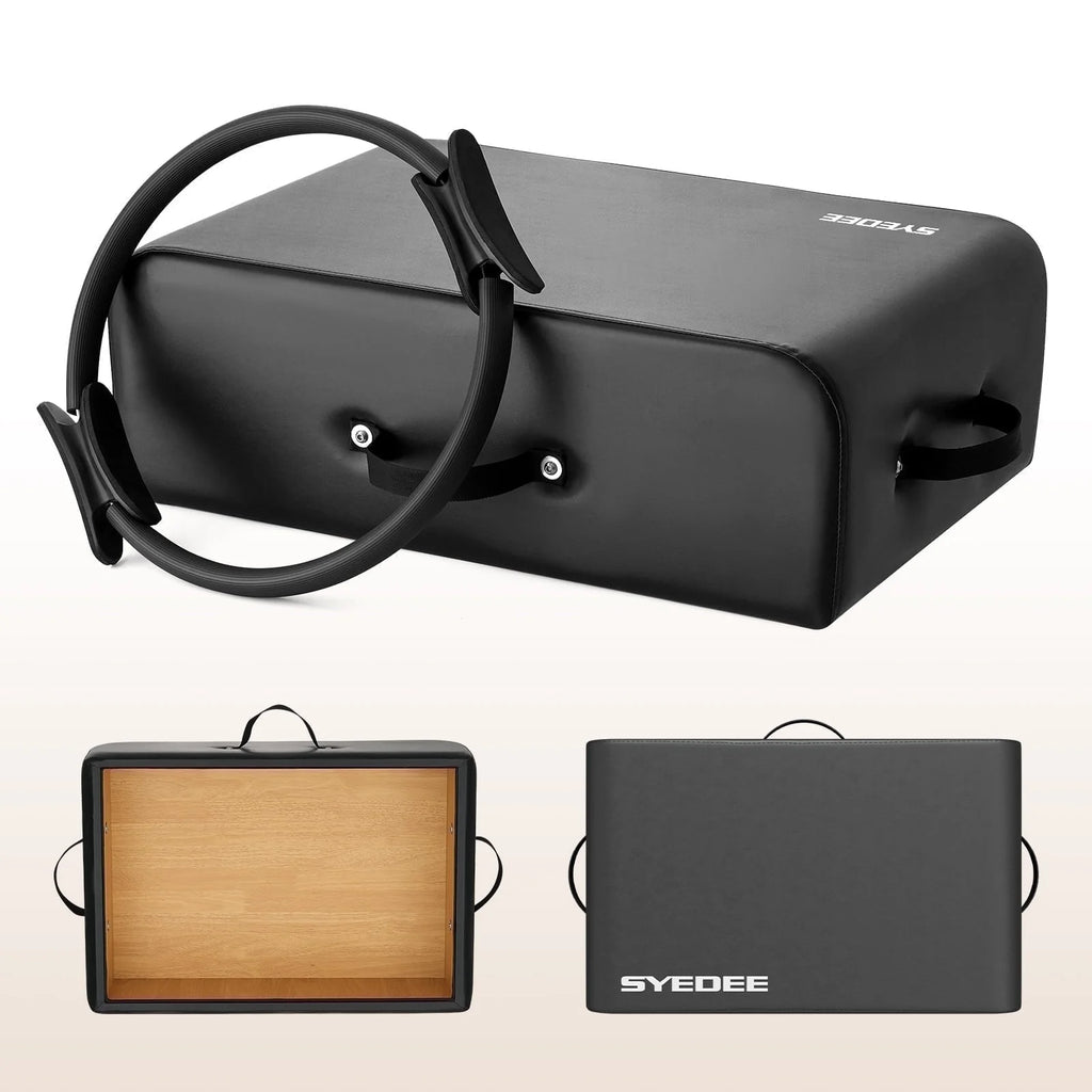 Pilates Reformer Box Set – 14" Anti-Deformation Circle with Padded Handles,Pilates Equipment for Home Gym Focusing on Toning, Arms, and Core