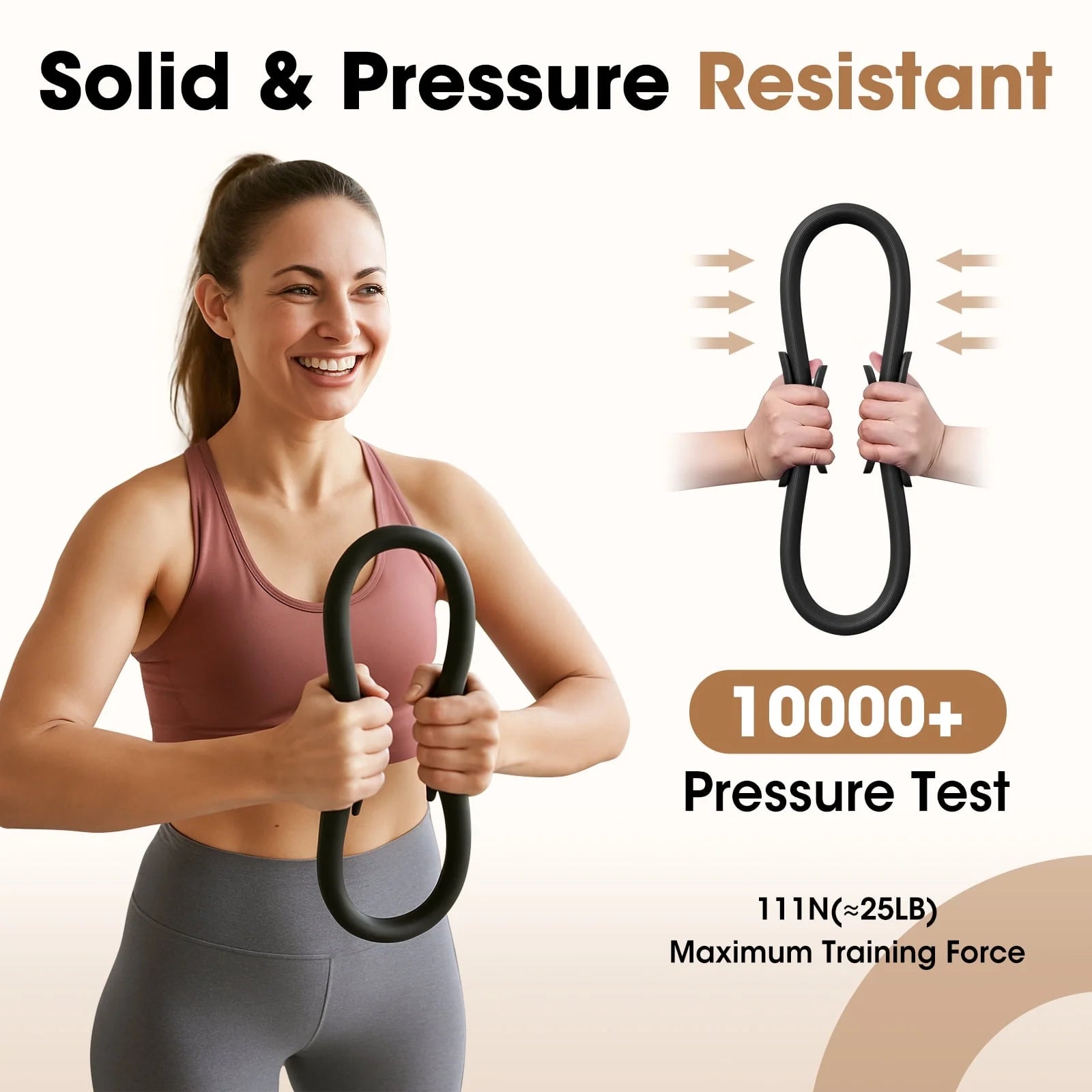 Pilates Reformer Box Set – 14" Anti-Deformation Circle with Padded Handles,Pilates Equipment for Home Gym Focusing on Toning, Arms, and Core